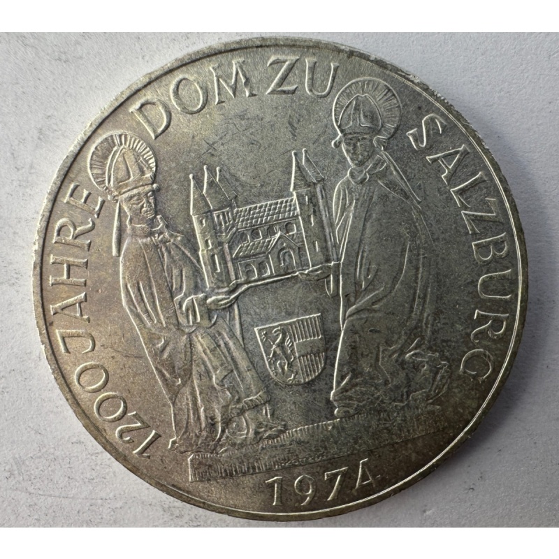 1974 Austria 50 Schilling Silver Coin 1200 Years Salzburg Cathedral ????