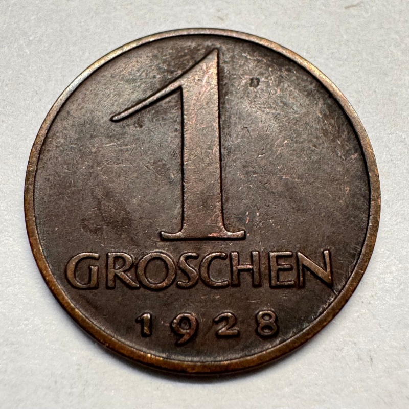 1928 Austria 1 Groschen - Beautiful Coin - #A-047-B