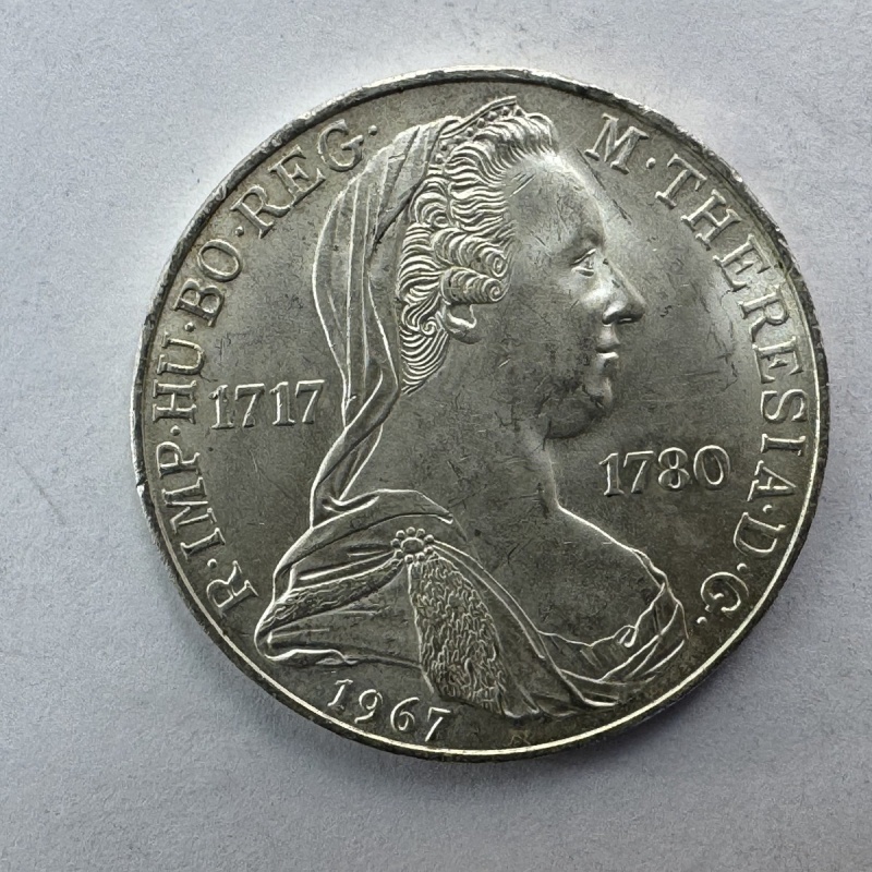 Austria 1967 25 Schilling Maria Theresa 1717-1780 Silver Coin 0.800