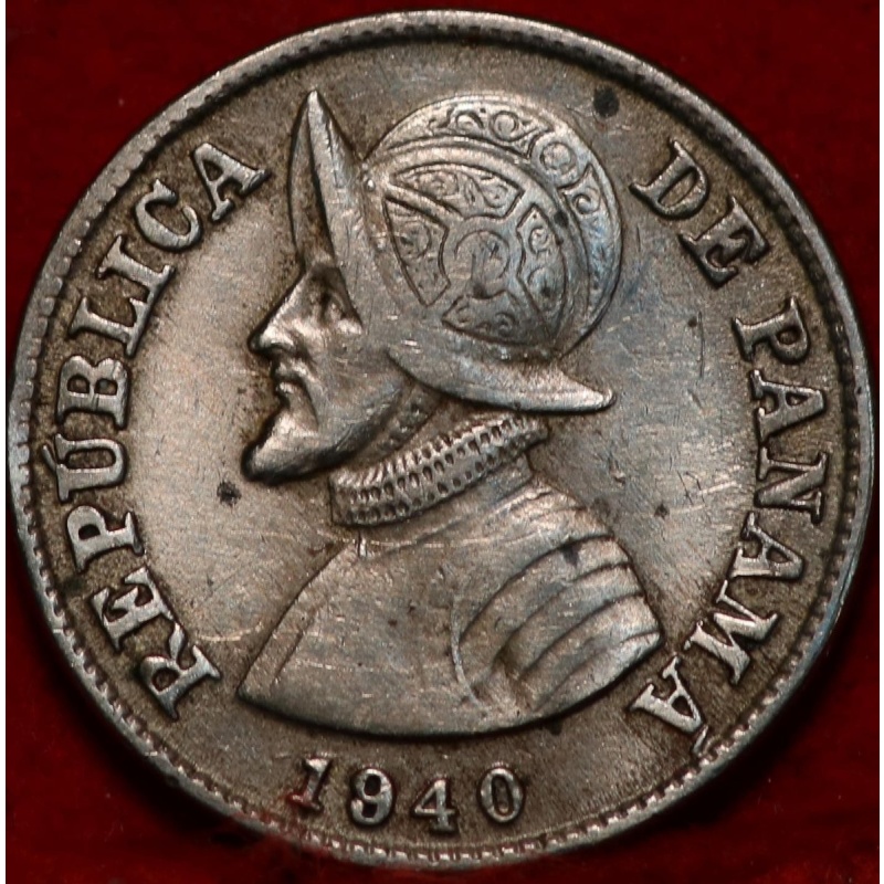 1940 Panama 2 1/2 Centesimos Foreign Coin