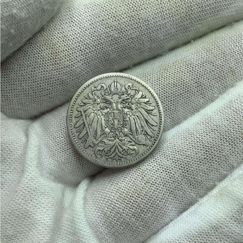 1895 Austria 20 heller coin U230