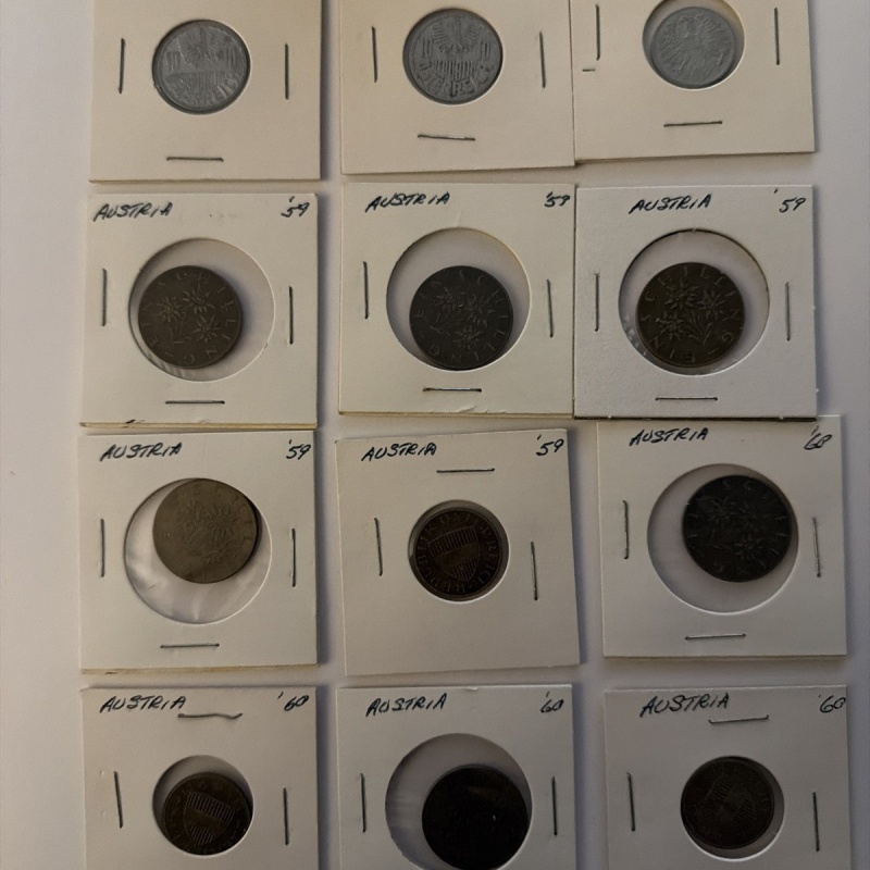 Austrian Coin Lot - 21 Coins Mixed Types 1957-62