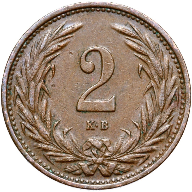 Austria-Hungary-Hungary-Franz Joseph I. - Coin - 2 Fillers 1914 KB