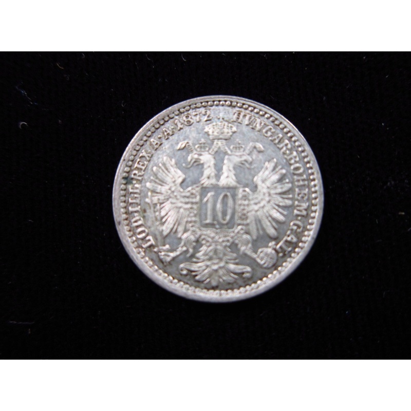 Austria · 10 Kreuzers · 1872 · Silver · BU · Hungary Bohemia Galicia · h6870