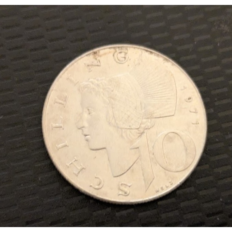Austria 10 Schlling 1971 Silvercoin