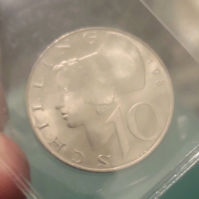 1958 Austria 10 Schilling Silver Coin Republik Österreich - Uncertified Ungraded