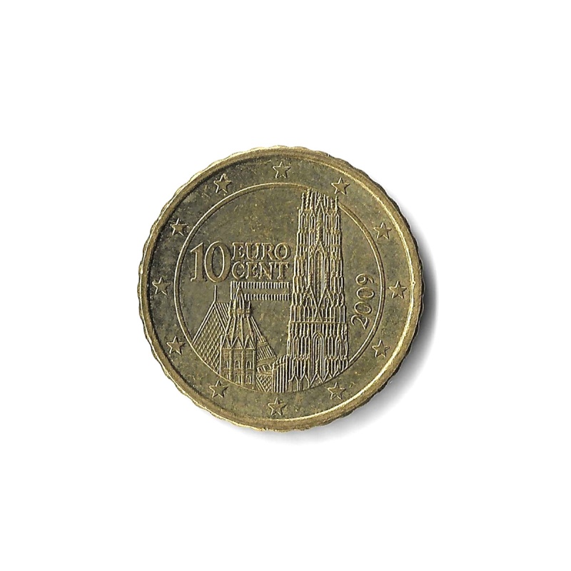 2009 Austria - 10 Euro Cents - 529 - Nordic-gold - 4.1g